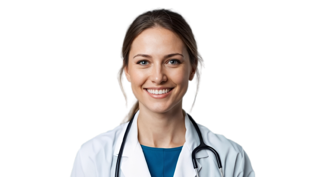 Smiling healthcare professional