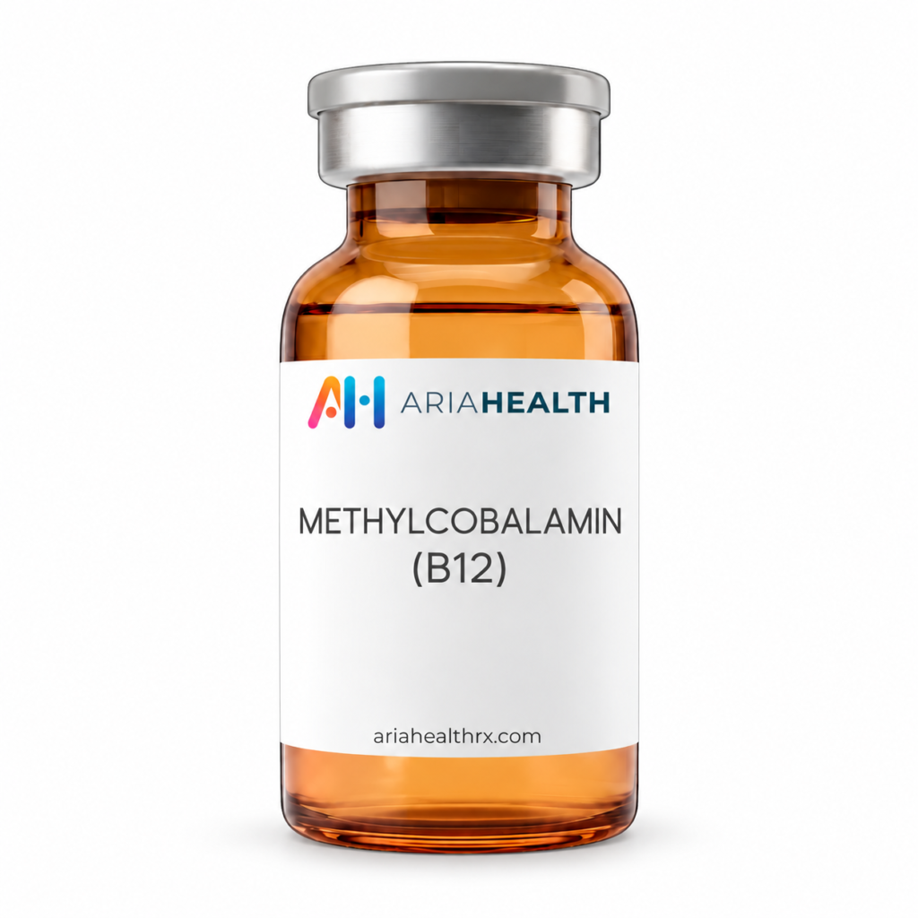 Methylcobalamin vitamin B12 product vial illustration